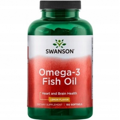 Антиоксидант Swanson Omega Fish Oil Lemon Flavor 150 капсул