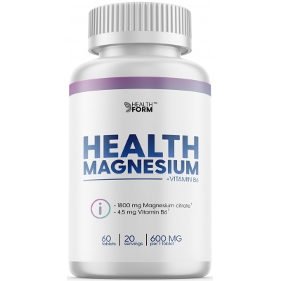 Витамины Health Form Magnesium+Vitamin B6 60 таблеток