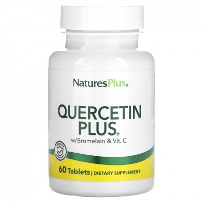Витамины Natures Plus Quercetin + Vit C Bromelain 60 таблеток