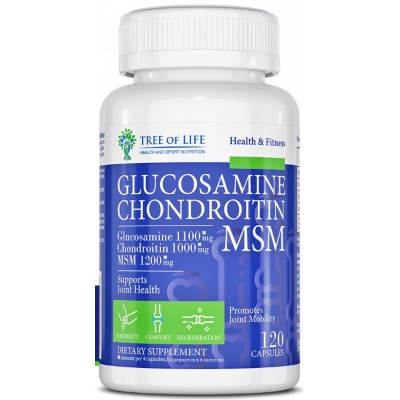 Хондропротектор LIFE Glucosamine + Chondroitin + MSM 120 капсул
